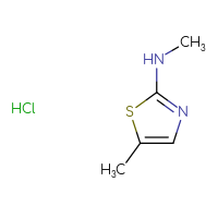 Chemical structure of N,5-dimethyl-1,3-thiazol-2-amine hydrochloride - CSSB00103148551