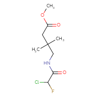 Chemical structure of methyl 4-(2-chloro-2-fluoroacetamido)-3,3-dimethylbutanoate - CSSB21332055463