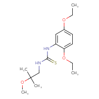Chemical structure of 1-(2,5-diethoxyphenyl)-3-(2-methoxy-2-methylpropyl)thiourea - CSSB02114037952