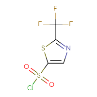 Chemical structure of 2-(trifluoromethyl)-1,3-thiazole-5-sulfonyl chloride - CSSB00014107531