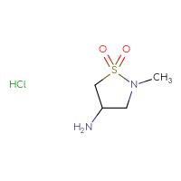 Chemical structure of 4-amino-2-methyl-1λ⁶,2-thiazolidine-1,1-dione hydrochloride - CSSB06657271807