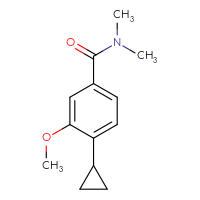 Chemical structure of 4-cyclopropyl-3-methoxy-N,N-dimethylbenzamide - CSSB06856231600