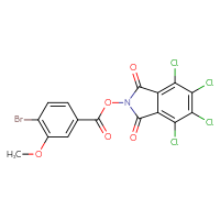 Chemical structure of 4,5,6,7-tetrachloro-1,3-dioxo-2,3-dihydro-1H-isoindol-2-yl 4-bromo-3-methoxybenzoate - CSSB20269714248