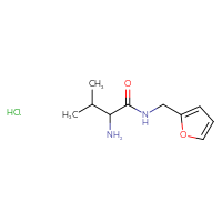 Chemical structure of 2-amino-N-[(furan-2-yl)methyl]-3-methylbutanamide hydrochloride - CSSB00020590689