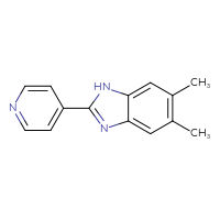 Chemical structure of 5,6-dimethyl-2-(pyridin-4-yl)-1H-1,3-benzodiazole - CSSB00000809313