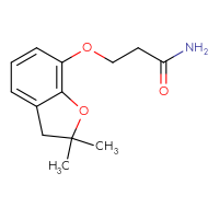 Chemical structure of 3-[(2,2-dimethyl-2,3-dihydro-1-benzofuran-7-yl)oxy]propanamide - CSSB00000409025