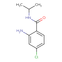 Chemical structure of 2-amino-4-chloro-N-(propan-2-yl)benzamide - CSSB00000741636