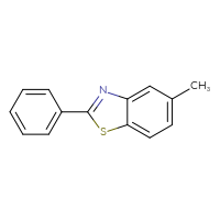Chemical structure of 5-methyl-2-phenyl-1,3-benzothiazole - CSSB00000009694