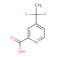 Chemical structure of 4-(1,1-difluoroethyl)pyridine-2-carboxylic acid - CSSB00009841710