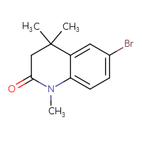 Chemical structure of 6-bromo-1,4,4-trimethyl-1,2,3,4-tetrahydroquinolin-2-one - CSSB00010167789