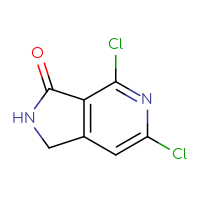 Chemical structure of 4,6-dichloro-1H,2H,3H-pyrrolo[3,4-c]pyridin-3-one - CSSB02126508210