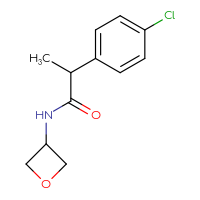 Chemical structure of 2-(4-chlorophenyl)-N-(oxetan-3-yl)propanamide - CSSB00071153822