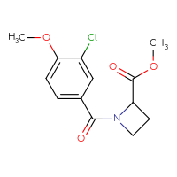 Chemical structure of methyl 1-(3-chloro-4-methoxybenzoyl)azetidine-2-carboxylate - CSSB02018193802