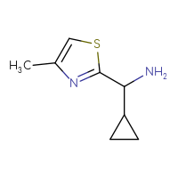Chemical structure of 1-cyclopropyl-1-(4-methyl-1,3-thiazol-2-yl)methanamine - CSSB00000760521