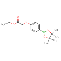 Chemical structure of ethyl 2-[4-(4,4,5,5-tetramethyl-1,3,2-dioxaborolan-2-yl)phenoxy]acetate - CSSB00010169815