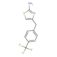 Chemical structure of 4-{[4-(trifluoromethyl)phenyl]methyl}-1,3-thiazol-2-amine - CSSB00004174234