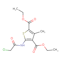 Chemical structure of 2,4-diethyl 5-(2-chloroacetamido)-3-methylthiophene-2,4-dicarboxylate - CSSB00000680647