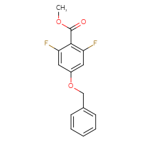 Chemical structure of methyl 4-(benzyloxy)-2,6-difluorobenzoate - CSSB00025726399