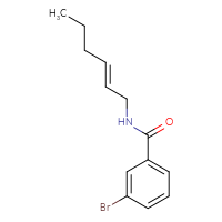 Chemical structure of 3-bromo-N-[(2E)-hex-2-en-1-yl]benzamide - CSSB02137087233