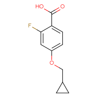 Chemical structure of 4-(cyclopropylmethoxy)-2-fluorobenzoic acid - CSSB00013033803