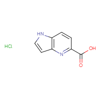 Chemical structure of 1H-pyrrolo[3,2-b]pyridine-5-carboxylic acid hydrochloride - CSSB21381578073