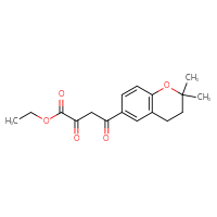 Chemical structure of ethyl 4-(2,2-dimethyl-3,4-dihydro-2H-1-benzopyran-6-yl)-2,4-dioxobutanoate - CSSB21495873545