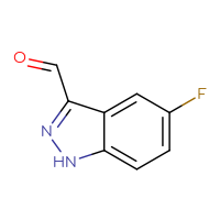 Chemical structure of 5-fluoro-1H-indazole-3-carbaldehyde - CSSB00000084349