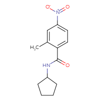 Chemical structure of N-cyclopentyl-2-methyl-4-nitrobenzamide - CSSB00000989610