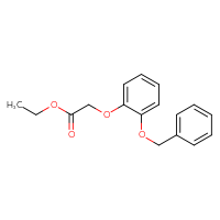Chemical structure of ethyl 2-[2-(benzyloxy)phenoxy]acetate - CSSB02046622750