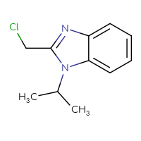 Chemical structure of 2-(chloromethyl)-1-(propan-2-yl)-1H-1,3-benzodiazole - CSSB00011255096
