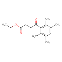 Chemical structure of ethyl 4-oxo-4-(2,3,5,6-tetramethylphenyl)butanoate - CSSB00020572527