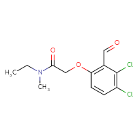 Chemical structure of 2-(3,4-dichloro-2-formylphenoxy)-N-ethyl-N-methylacetamide - CSSB21331668792