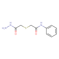 Chemical structure of 2-{[(hydrazinecarbonyl)methyl]sulfanyl}-N-phenylacetamide - CSSB00010002485