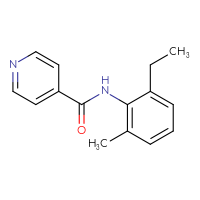 Chemical structure of N-(2-ethyl-6-methylphenyl)pyridine-4-carboxamide - CSSB00046203921