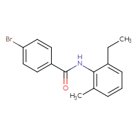Chemical structure of 4-bromo-N-(2-ethyl-6-methylphenyl)benzamide - CSSB00000383403