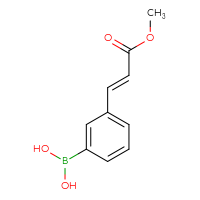 Chemical structure of {3-[(1E)-3-methoxy-3-oxoprop-1-en-1-yl]phenyl}boronic acid - CSSB00015327552