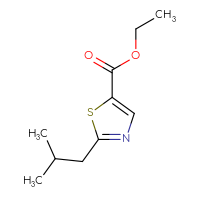 Chemical structure of ethyl 2-(2-methylpropyl)-1,3-thiazole-5-carboxylate - CSSB00011004345