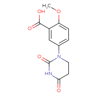 Chemical structure of 5-(2,4-dioxo-1,3-diazinan-1-yl)-2-methoxybenzoic acid - CSSB03549771379