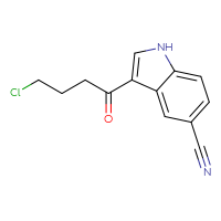 Chemical structure of 3-(4-chlorobutanoyl)-1H-indole-5-carbonitrile - CSSB00006009380
