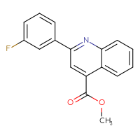 Chemical structure of methyl 2-(3-fluorophenyl)quinoline-4-carboxylate - CSSB01416034767