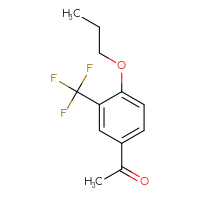 Chemical structure of 1-[4-propoxy-3-(trifluoromethyl)phenyl]ethan-1-one - CSSB13873333369