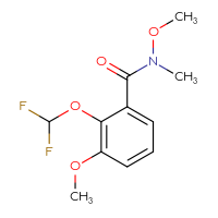 Chemical structure of 2-(difluoromethoxy)-N,3-dimethoxy-N-methylbenzamide - CSSB00103842144