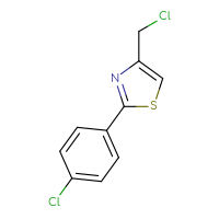 Chemical structure of 4-(chloromethyl)-2-(4-chlorophenyl)-1,3-thiazole - CSSB00000181745