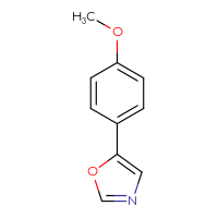 Chemical structure of 5-(4-methoxyphenyl)-1,3-oxazole - CSSB00000011814