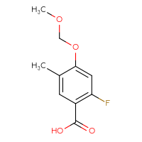 Chemical structure of 2-fluoro-4-(methoxymethoxy)-5-methylbenzoic acid - CSSB14926239057