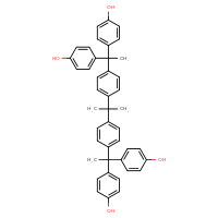 Chemical structure of 4-{1-[4-(2-{4-[1,1-bis(4-hydroxyphenyl)ethyl]phenyl}propan-2-yl)phenyl]-1-(4-hydroxyphenyl)ethyl}phenol - CSSB21193465870
