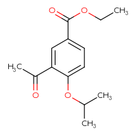 Chemical structure of ethyl 3-acetyl-4-(propan-2-yloxy)benzoate - CSSB02001521604