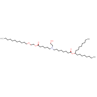 Chemical structure of heptadecan-9-yl 8-[(2-hydroxyethyl)({6-oxo-6-[2-(undecyloxy)ethoxy]hexyl})amino]octanoate - CSSB20957408765