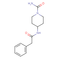 Chemical structure of 4-(2-phenylacetamido)piperidine-1-carboxamide - CSSB01445747697