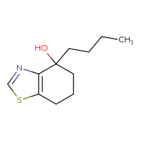 Chemical structure of 4-butyl-4,5,6,7-tetrahydro-1,3-benzothiazol-4-ol - CSSB02496198263
